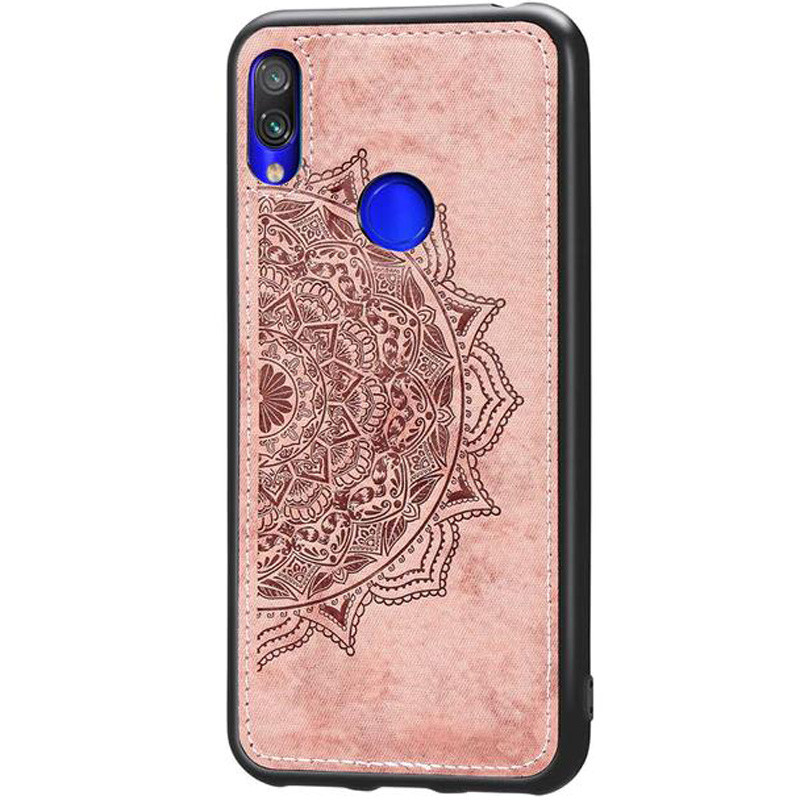 

TPU+Textile чехол Mandala с 3D тиснением для Xiaomi Redmi Note 7 / Note 7 Pro / Note 7s, Розовый