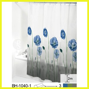 Шторка для ванной комнаты Blue Flowers
