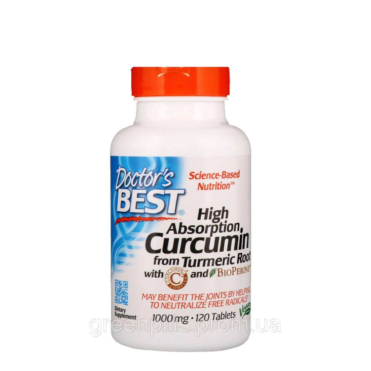 

Куркумин С3 комплекс, Curcumin C3, Doctor's Best, 1000 мг, 120 таблеток