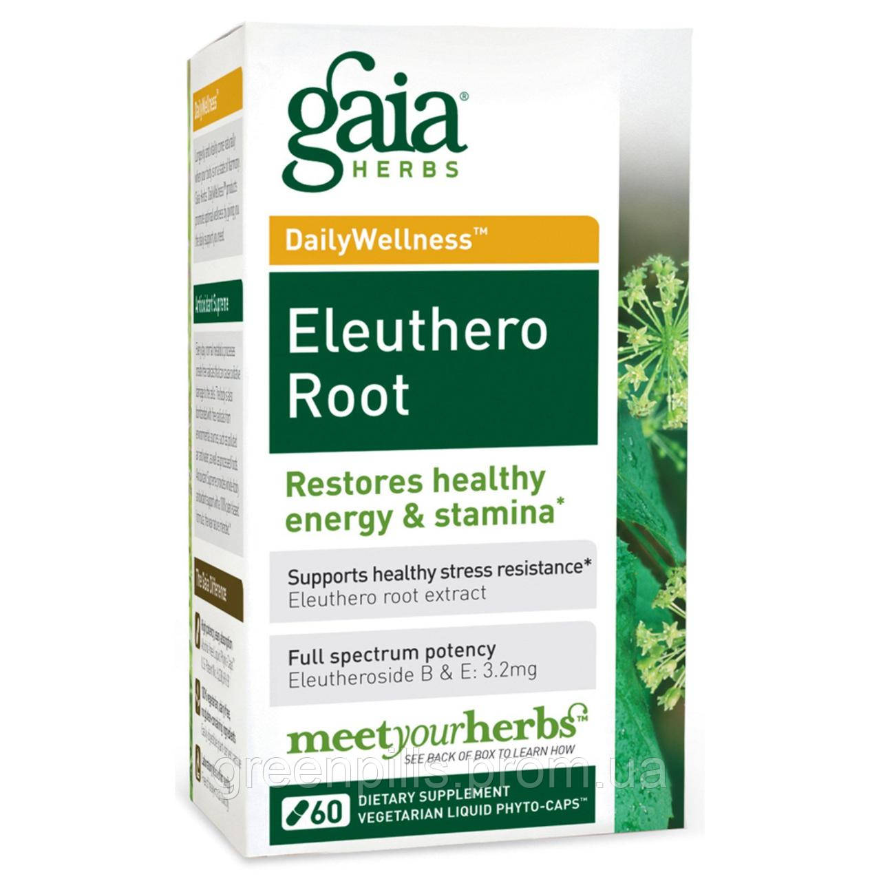 

Gaia Herbs, DailyWellness, Eleuthero Root, 60 Vegetarian Liquid Phyto-Caps