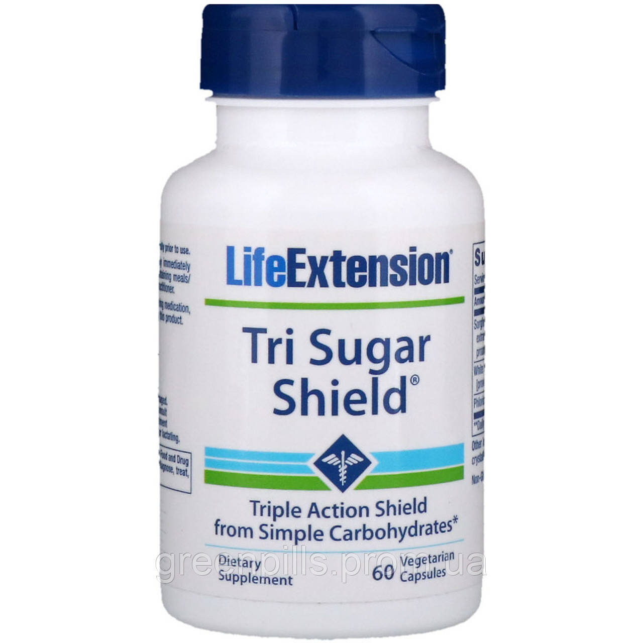 

Снижение сахара в крови, Tri Sugar Shield, Life Extension, 60 капсул