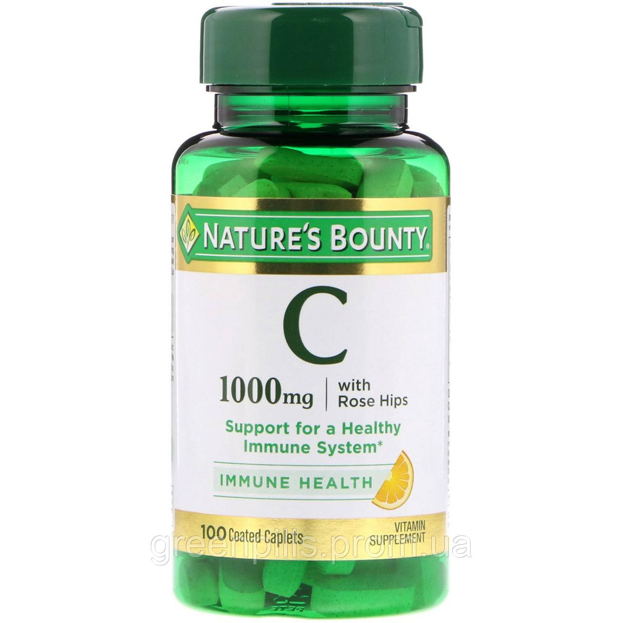 

Витамин С с шиповником, Vitamin C, Nature's Bounty, 1000 мг, 100 каплет