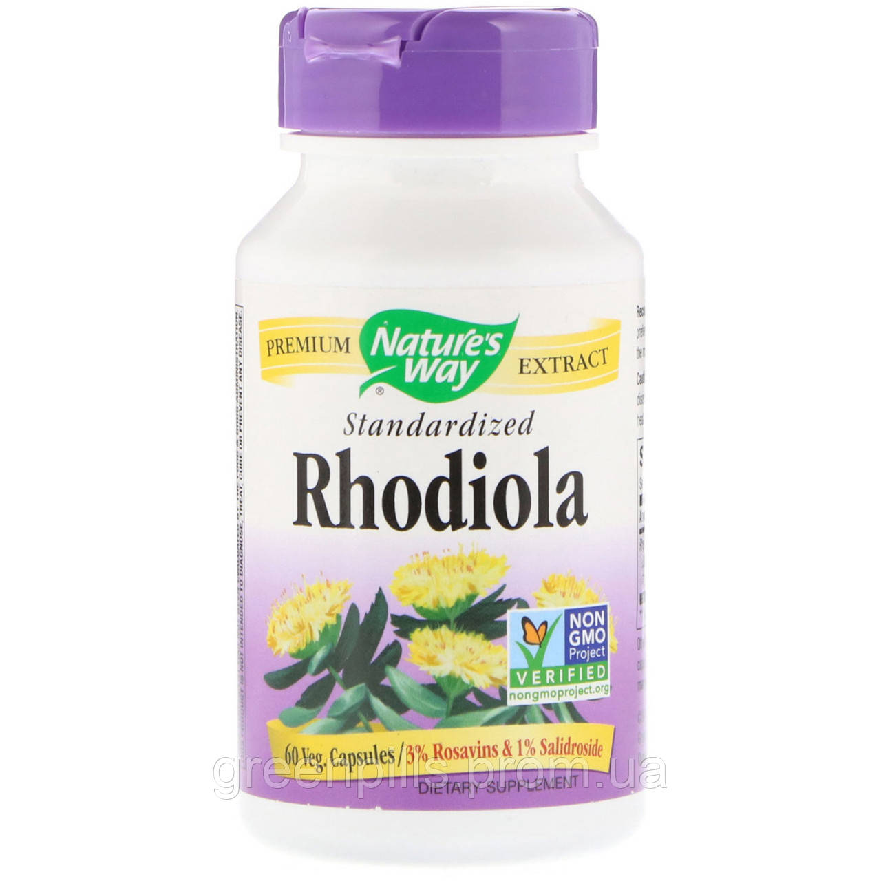 

М(Rhodiola Rosea), Nature's Way, стандартизированная, 60 капсул