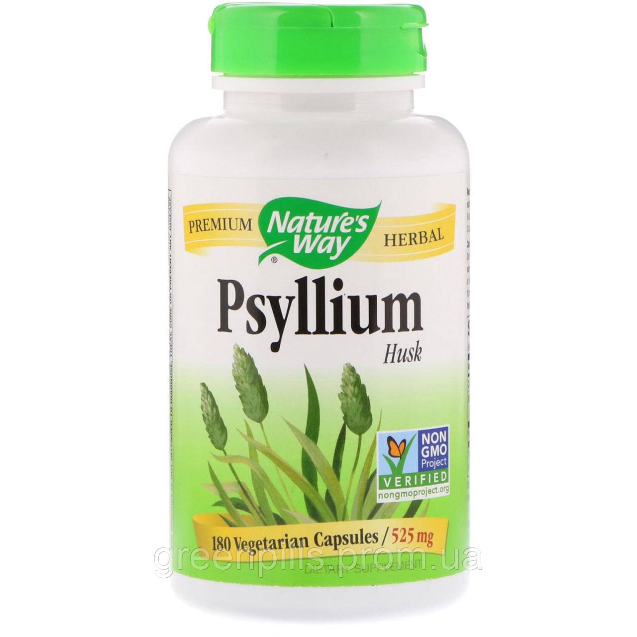 

Подорожник (Psyllium Husks), Nature's Way, 525 мг, 180 капсул