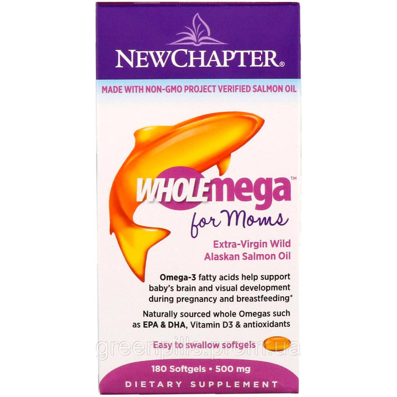 

New Chapter, Wholemega For Moms, 500 mg, 180 Softgels