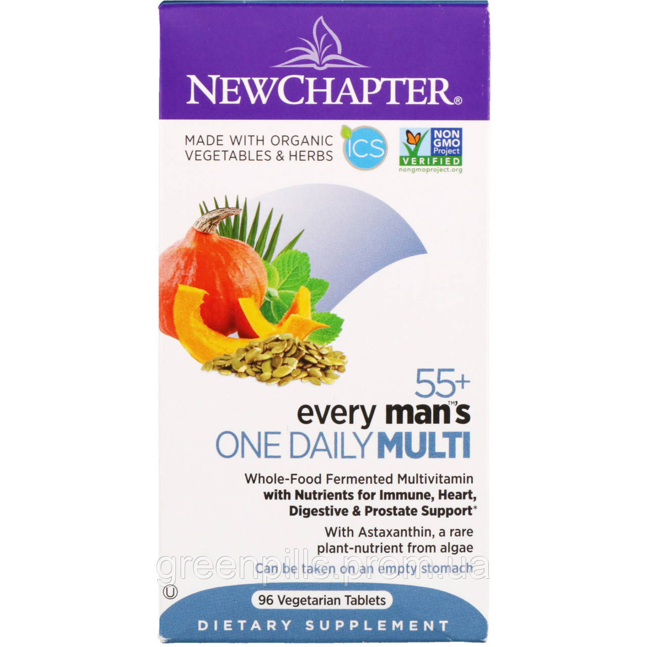 

New Chapter, 55 Every Mans One Daily Multi, 96 Vegetarian Tablets