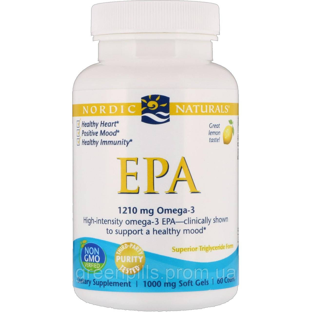 

Nordic Naturals, EPA, Lemon, 1000 mg, 60 Soft Gels