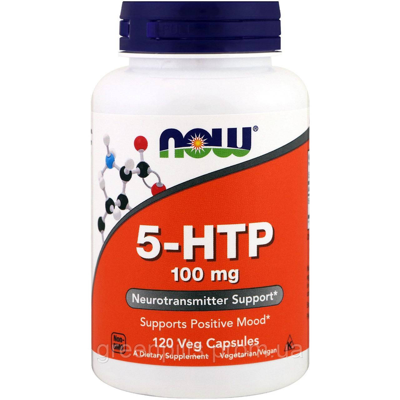 

5-HTP 5-гидрокситриптофан, Now Foods, 100 мг, 120 капсул