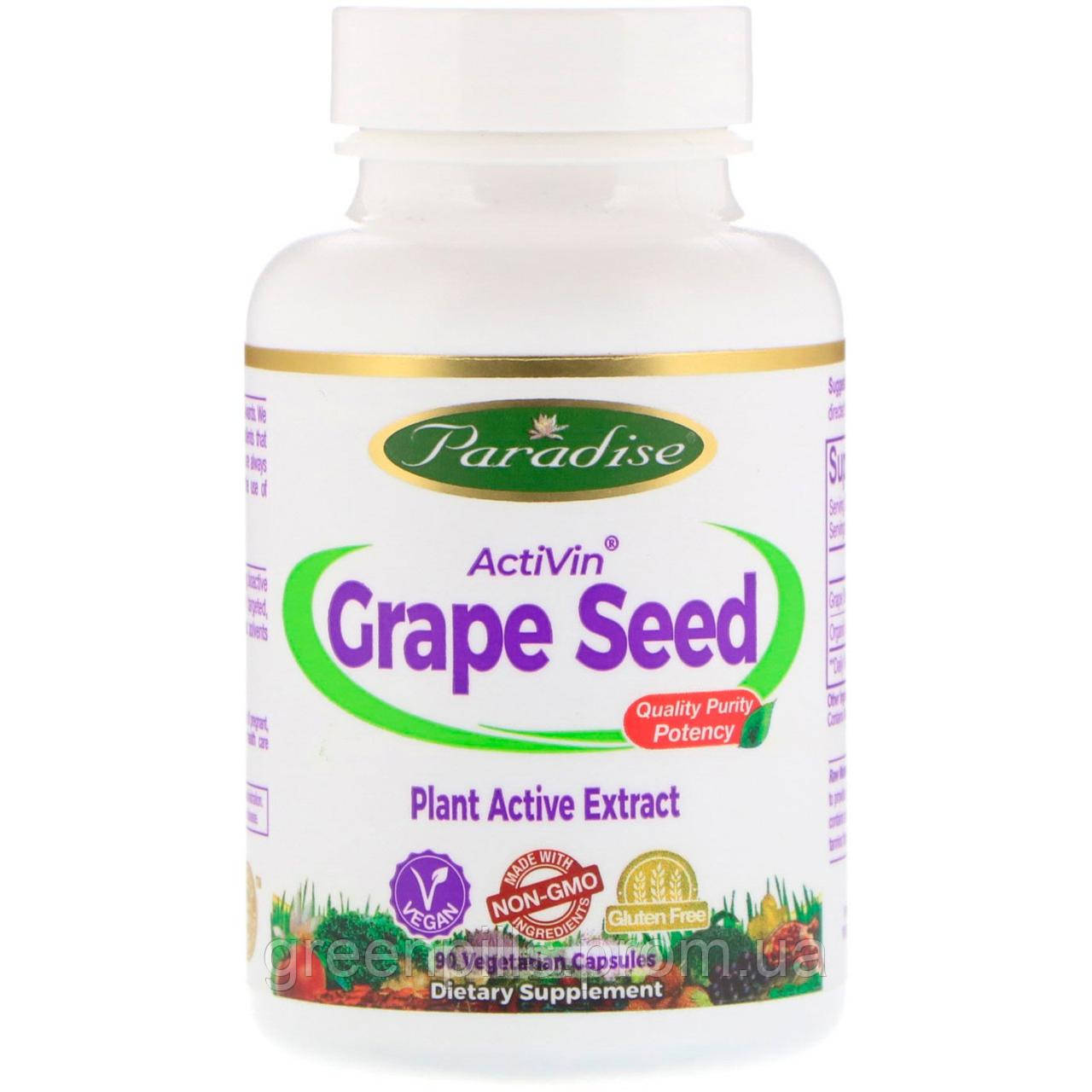 

Paradise Herbs, ActiVin, Grape Seed Extract, 90 Vegetarian capsules