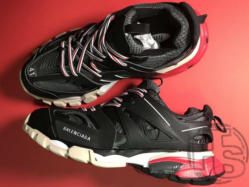Balenciaga Track.2 in beige, blue and red mesh and nylon ShopStyle
