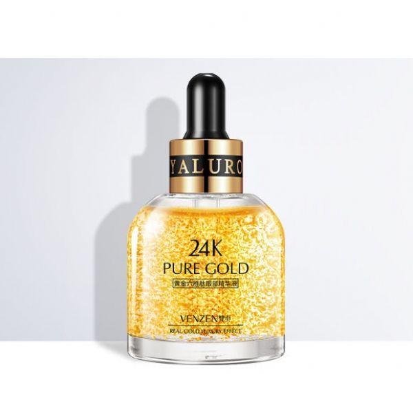 

Омолаживающая эссенция для глаз Venzen Pure Gold 24K Argireline Eye с частицами золота 24К и пептидом