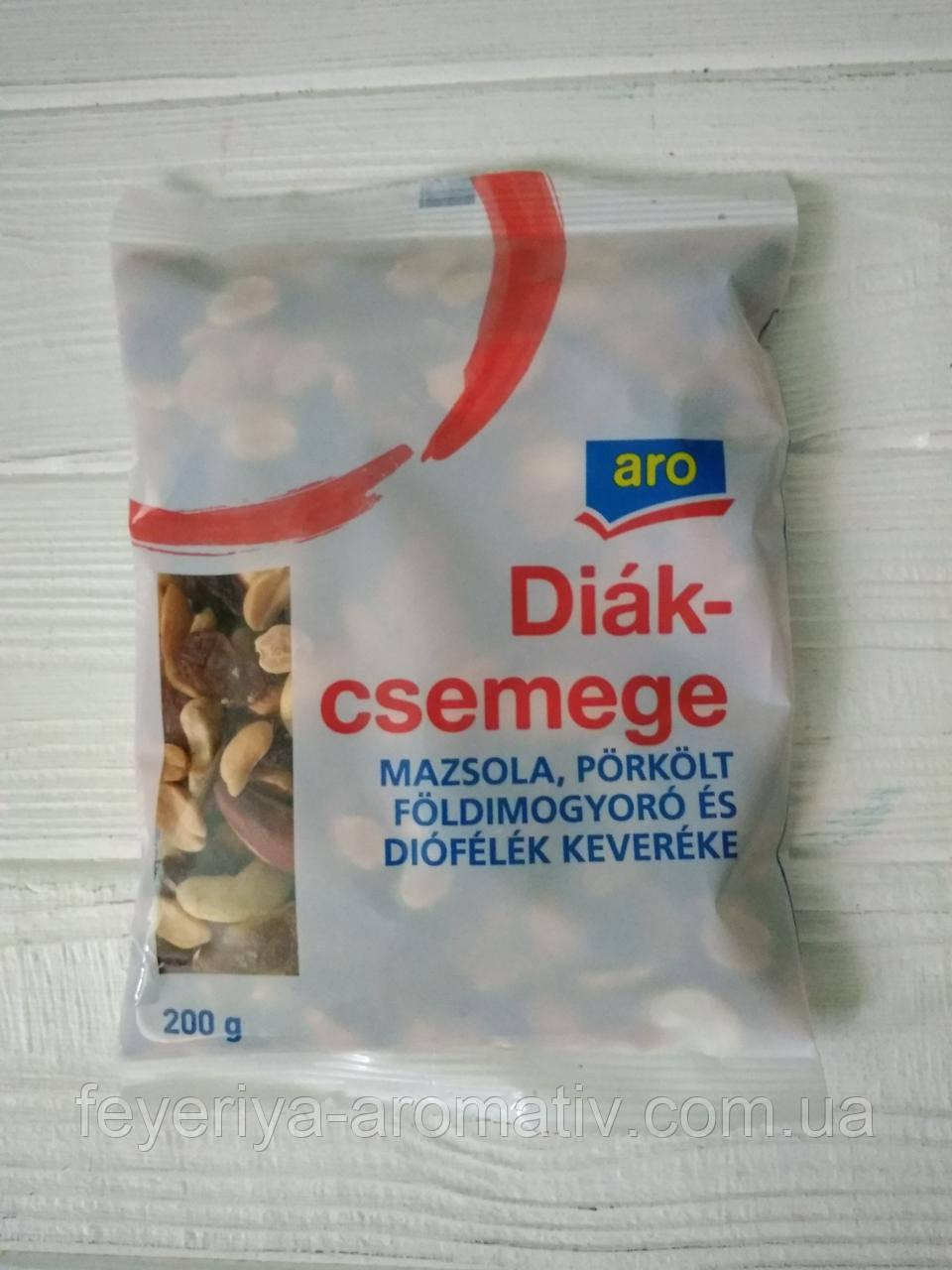 Смесь орешков и сухофруктов Aro Diakcsemege, 200g (Венгрия)