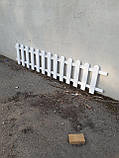 Дерев'яний парканчик "Люкс" 2000*500 мм (Дуб) - в білому кольорі, фото 5