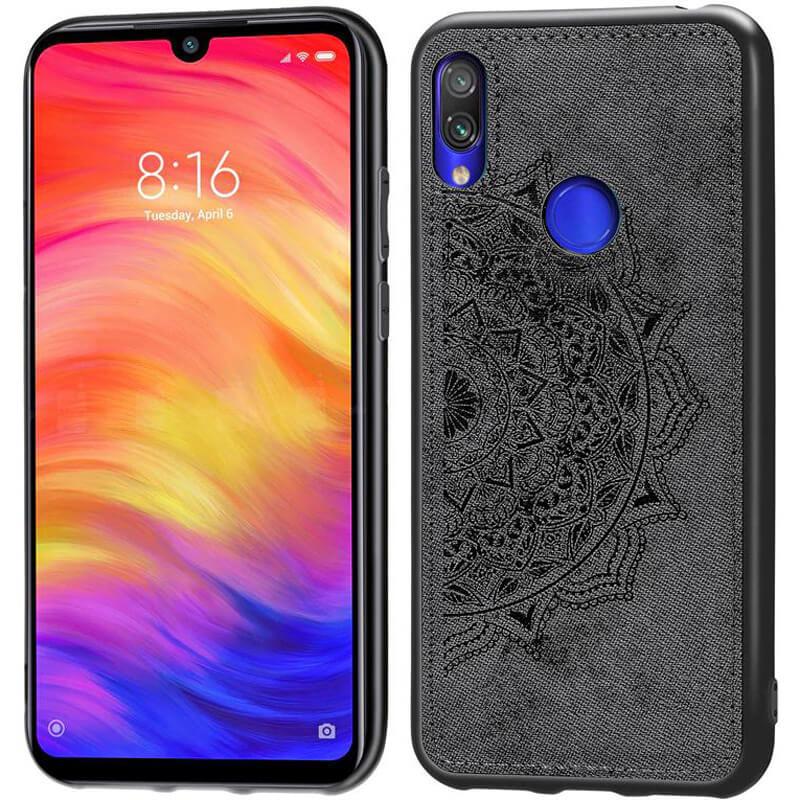 

TPU+Textile чехол Mandala с 3D тиснением для Xiaomi Redmi 7 Черный