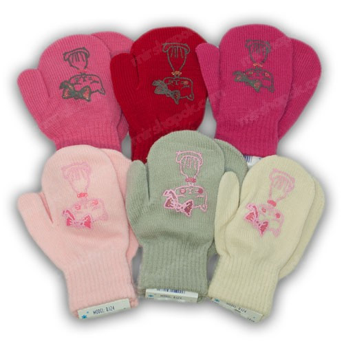 Дитячі рукавиці для малюків, р. 14 (4-6 років), виробник Польща