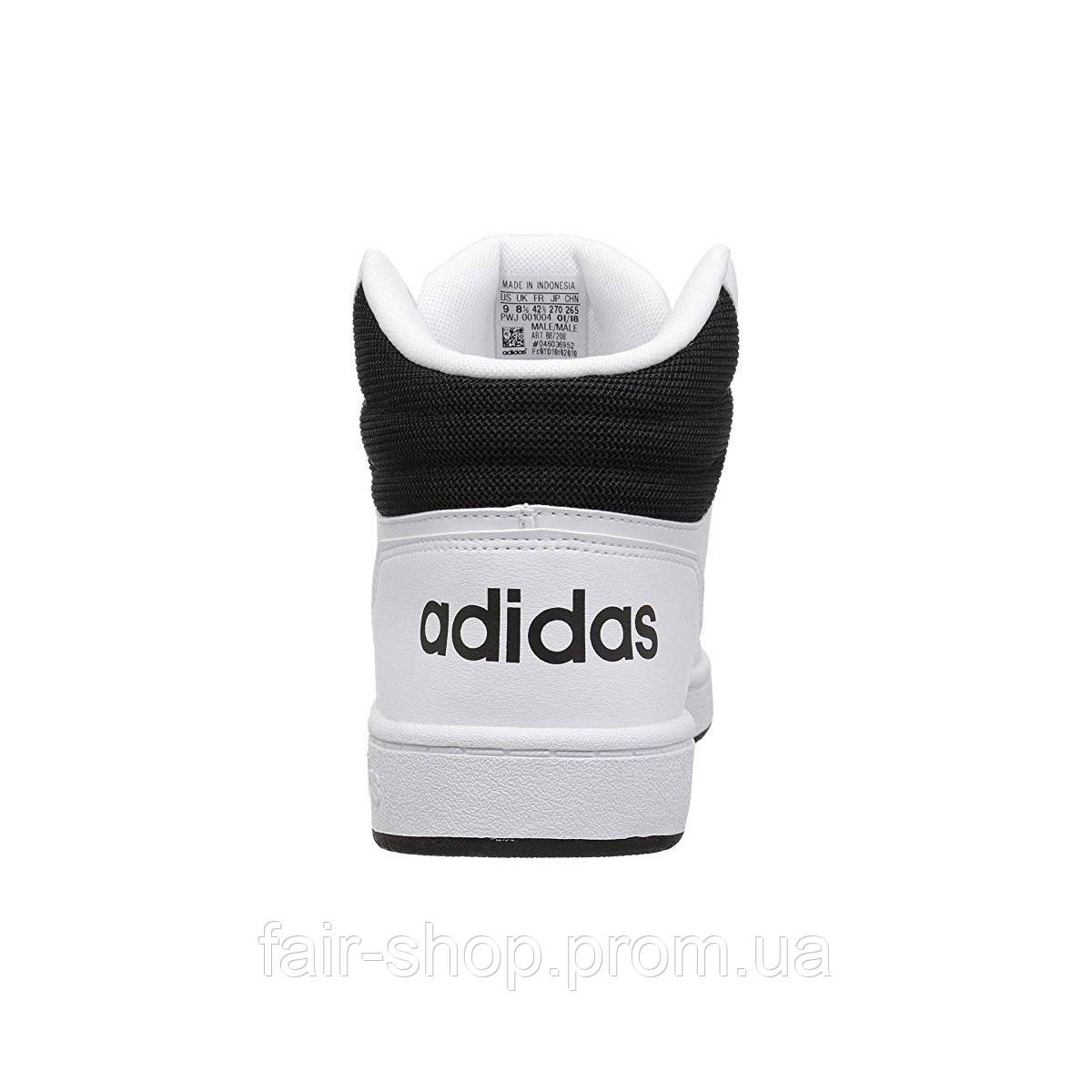 Кроссовки Adidas Hoops 2.0 Mid White/Black/Black - Оригинал — в Категории  "Беговые Кроссовки" на Bigl.ua (1015334348)
