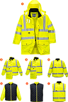 Светоотражающая дорожная куртка 7-в-1 S427 Желтый, 4XL