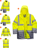 Светоотражающая куртка Executive 5-в-1 S768 Желтый/Серый, L