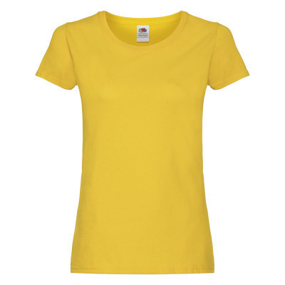 

Летняя женская хлопковая футболка под принт желтая