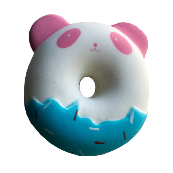 

Мягкая игрушка антистресс Сквиши Squishy Пончик - Панда голубая