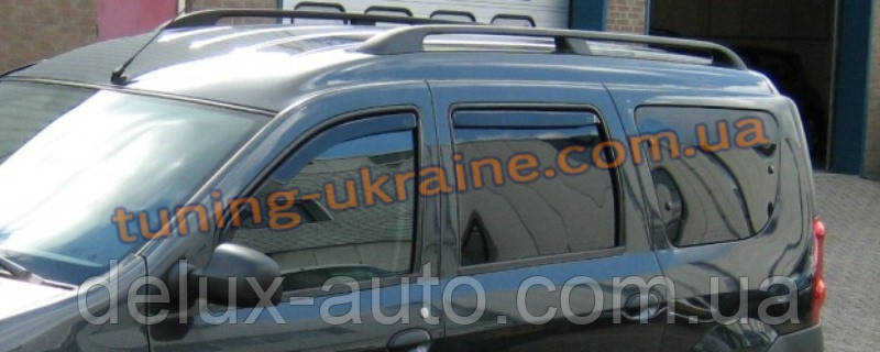 Рейлинги на крышу (черные -  Black)алюминиевые концевики ABS  на Volks