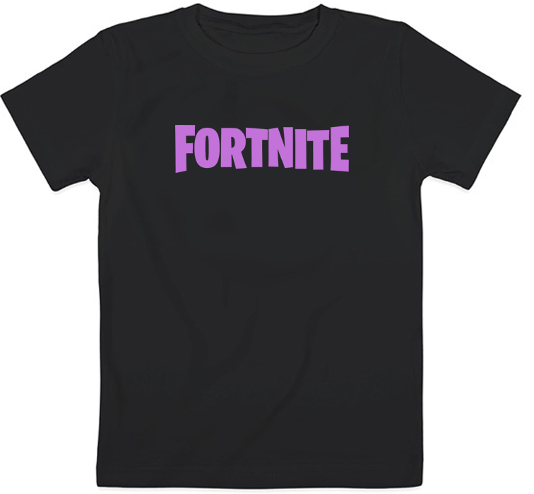 

Детская футболка Fortnite Battle Royale "Pink Logo" (чёрная