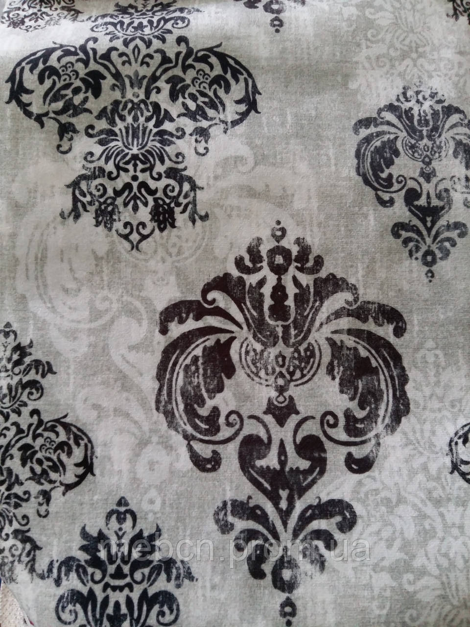 Мебельная ткань флора дамаск грей