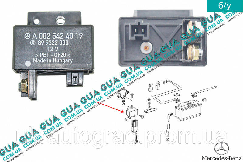 

Реле свечей накала 0025424019 Mercedes / МЕРСЕДЕС SPRINTER 2000-2006 / СПРИНТЕР 00-06