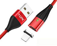 Магнитный кабель синхронизации Topk iPhone 1m 2.1A красный (TK61i-VER2-RD)
