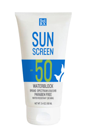 

Сонцезахисний крем SolRx WaterBlock SPF 50 Sport Sunscreen ORIGINAL 100 мл