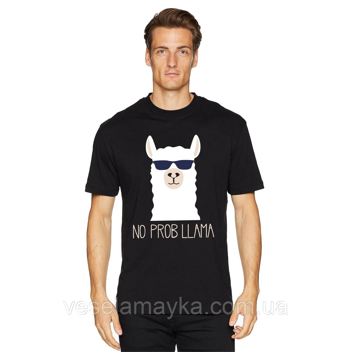 

Футболка No Prob Llama черный, 3XL+50грн