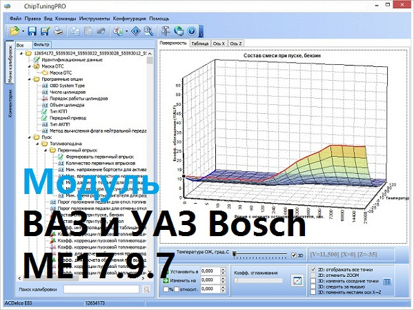 

Модуль ChipTuning Pro - ВАЗ и УАЗ Bosch ME17.9.7