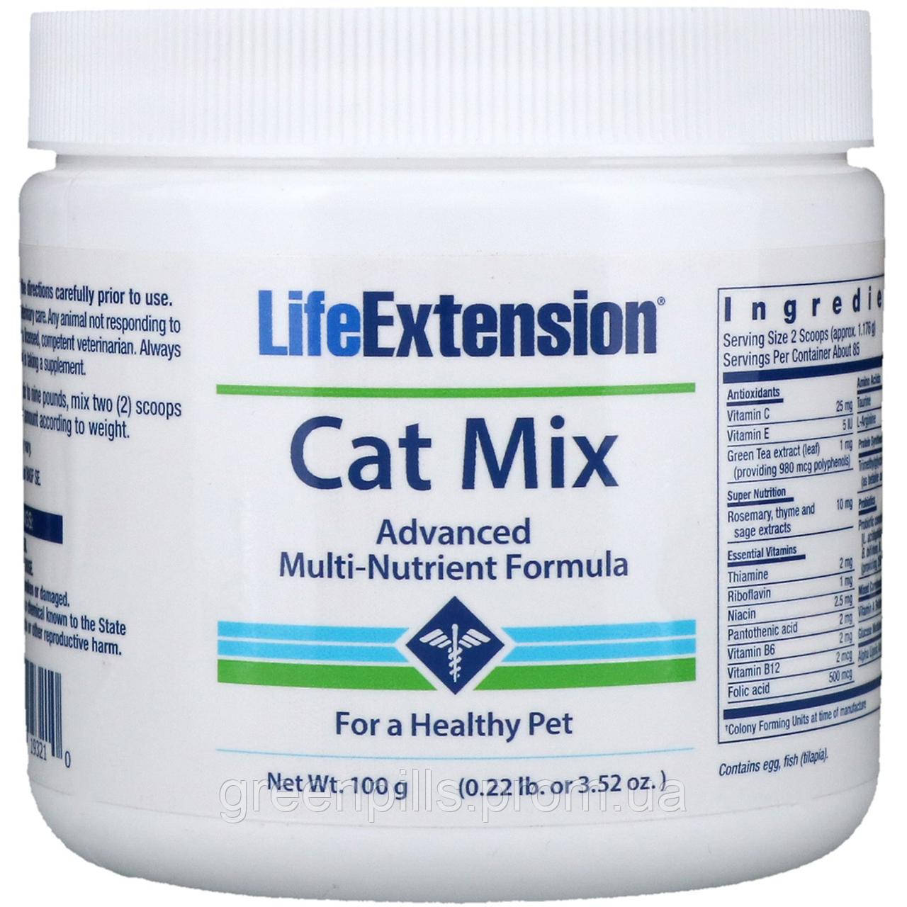 

Мульти формула для котов, Cat Mix, Life Extension, 100 г