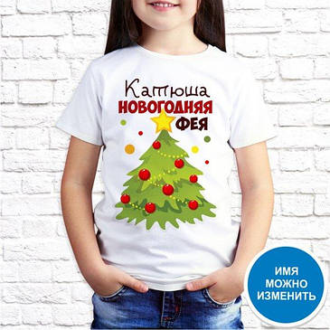 Футболка для дівчинки з новорічним принтом Футболка для дівчинки з новорічним принтом