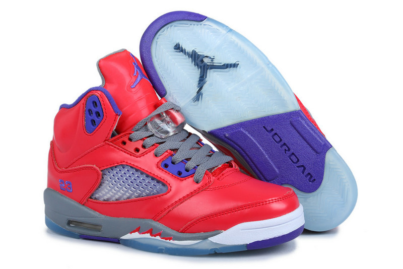 

Кроссовки женские Nike Air Jordan 5 / AJW-140 (Реплика), Красный