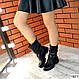 36,37,39 розмір Чорні жіночі чобітки натур.шкіра на низькому ходу зима, фото 5