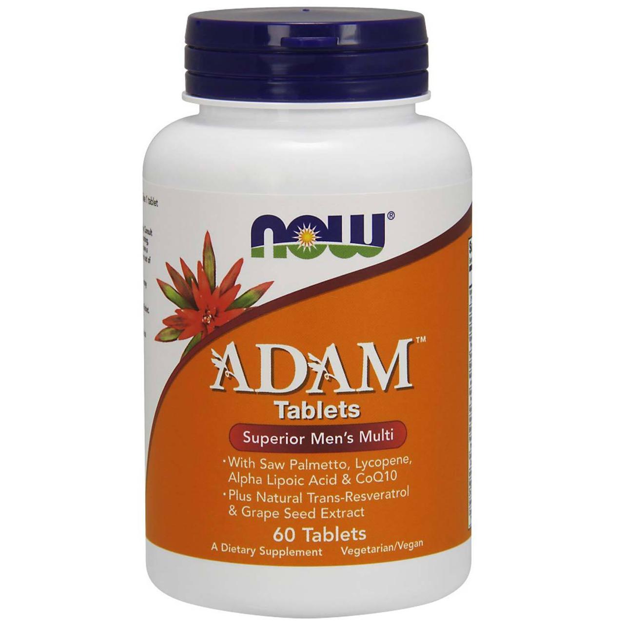 Супер Мультивитамины для Мужчин, Adam, Now Foods, 60 таблетокНет в наличии