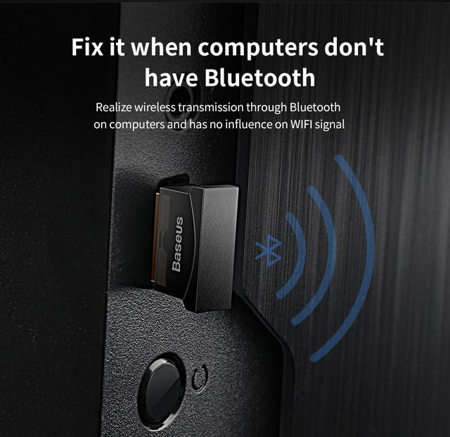 Baseus Mini USB Bluetooth адаптер беспроводной передатчик bluetooth 4.0 для компьютера CCALL-BT01 Черный