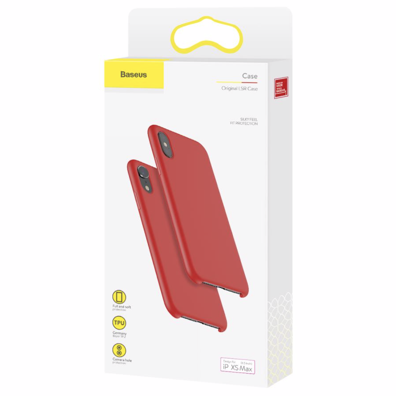 

Чехол-накладка силикон Baseus Original LSR Case для Apple iPhone XS Max (red) (WIAPIPH65-ASL09), Красный