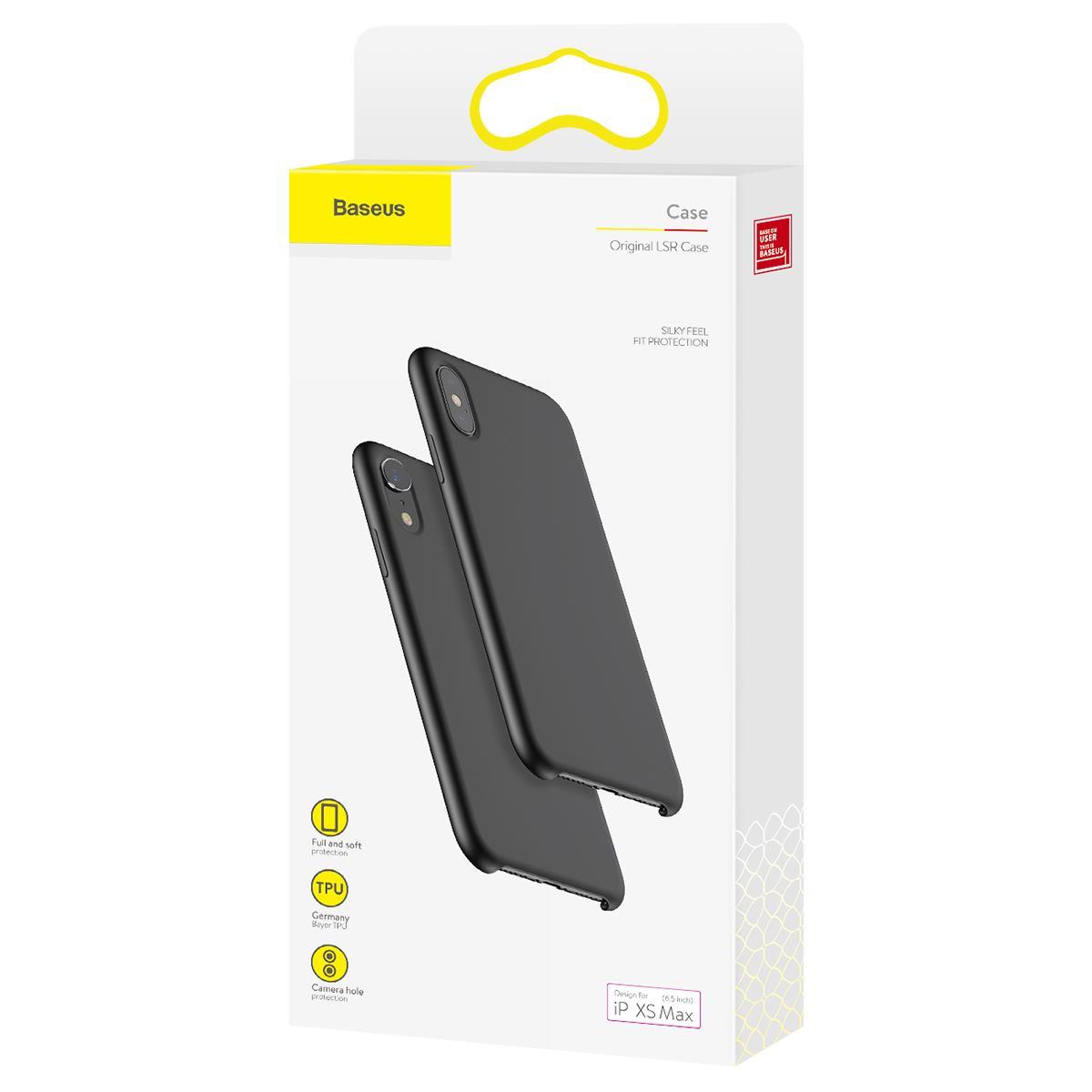 

Чехол-накладка силикон Baseus Original LSR Case для Apple iPhone XS Max (black) (WIAPIPH65-ASL01), Черный