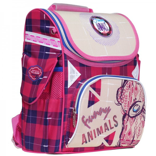 Рюкзак ранец школьный каркасный CLASS Classic Case Funny Animals 9920