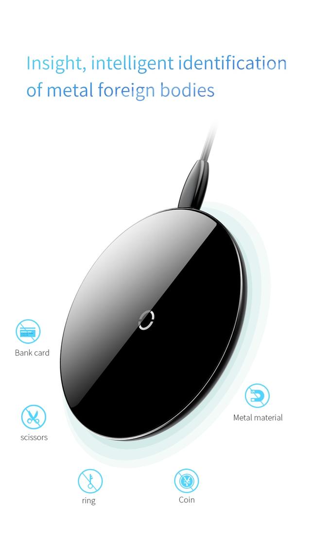 Беспроводное зарядное устройство Baseus Simple Wireless Charger Черное (CCALL-AJK01)