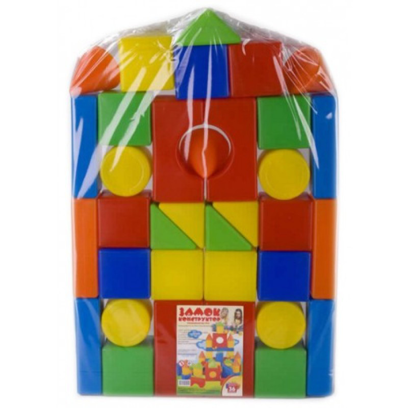 

Конструктор для малышей "Замок", 36 элементов, ТМ Toys Plast, ИП.07.001