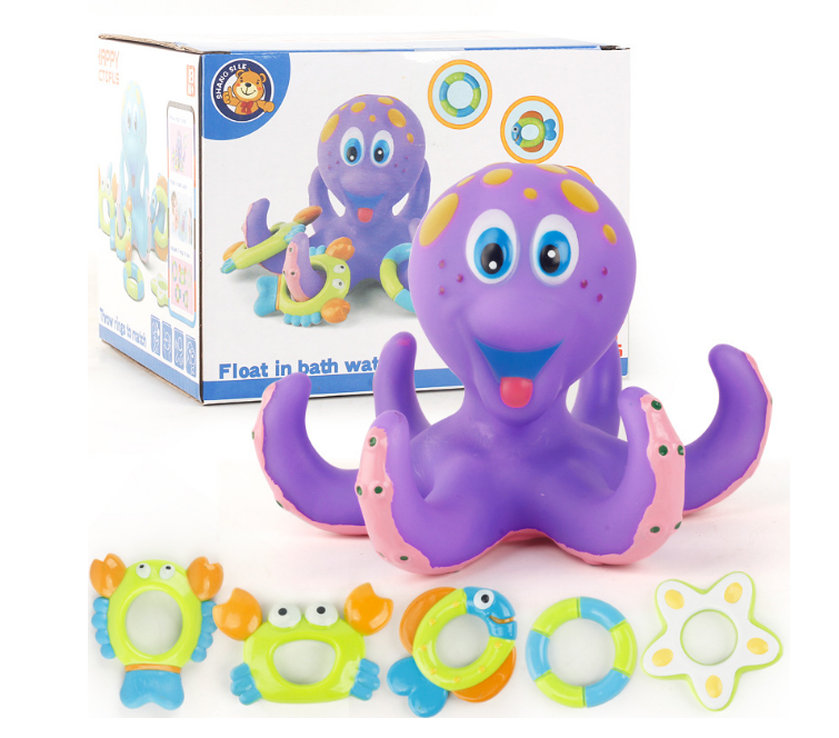 

Игрушка Осьминог фиолетовый для купания