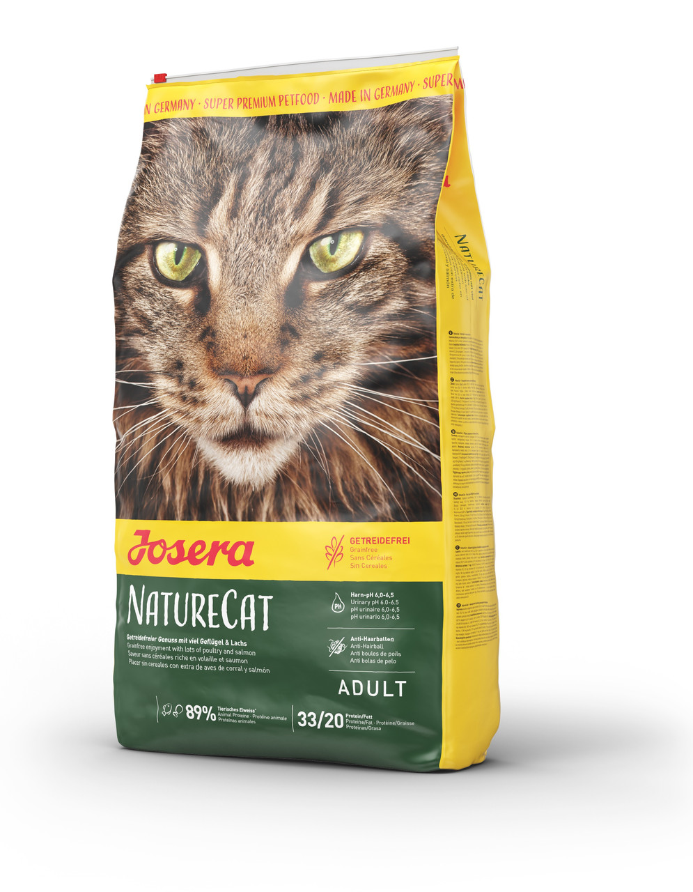 

Josera NATURE CAT 10 кг– беззерновой корм для кошек с мясом домашней птицы и лососем