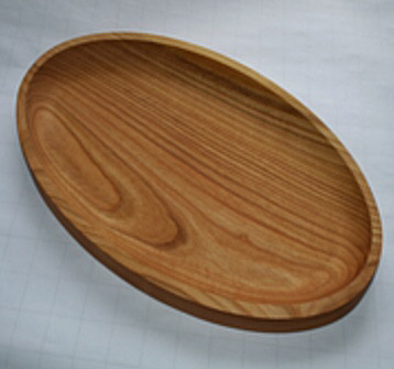 Деревянная овальная тарелка 20х12