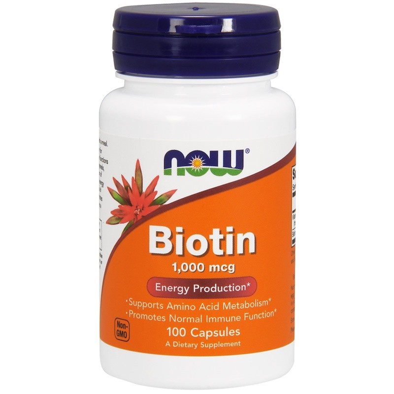 

Биотин NOW Foods "Biotin" 1000 мкг (100 таблеток)