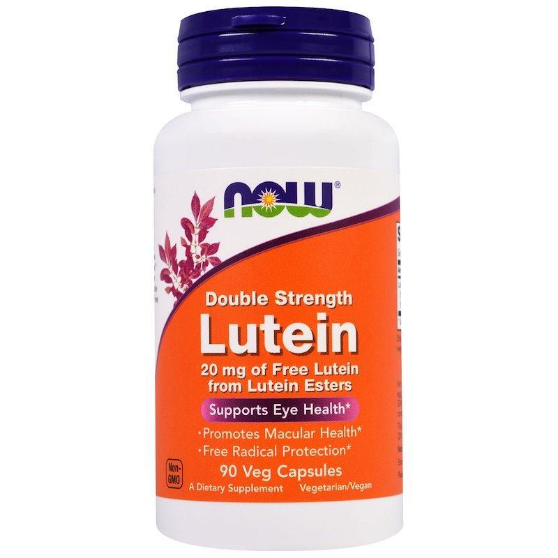 

Лютеин для зрения NOW Foods "Lutein" двойная сила, 20 мг (90 капсул)