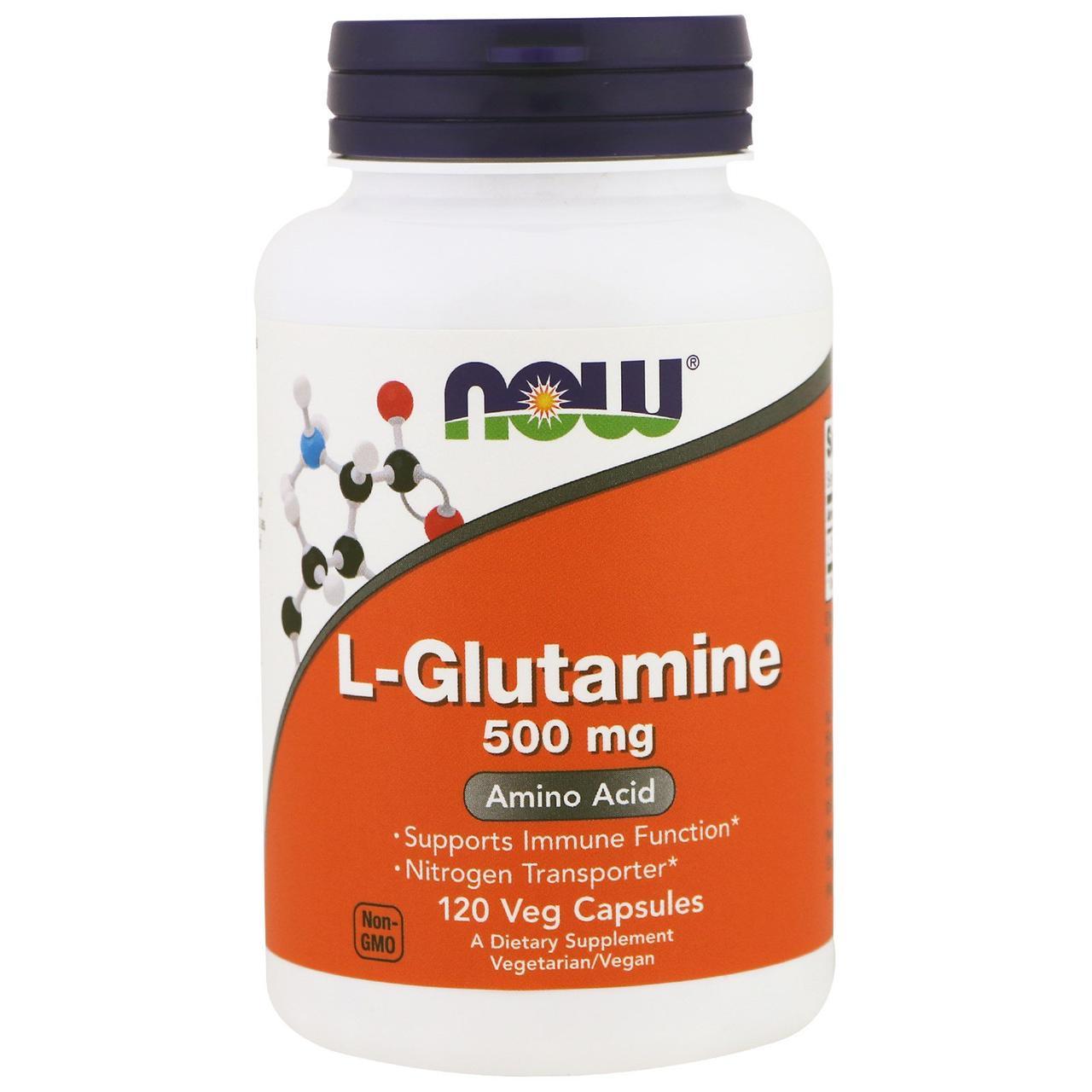 

L-Глютамин NOW Foods "L-Glutamine" 500 мг (120 капсул)