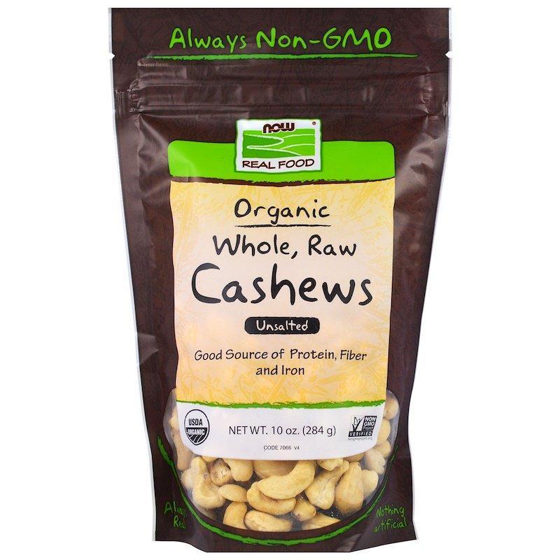 

Сырые орехи кешью NOW Foods, Real Food "Organic Raw Cashews" цельные, без соли (284 г)